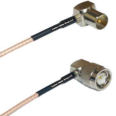 0.5 feet RG316 DVB Pal Male Angle to TNC Male Angle RF Pigtail Coaxial Cable