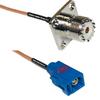 0.5 feet RG316 UHF Female Flange to Fakra C Female RF Pigtail Coaxial Cable view 1