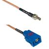 0.5 feet RG316 CRC9 Male to Fakra C Female RF Pigtail Coaxial Cable view 1