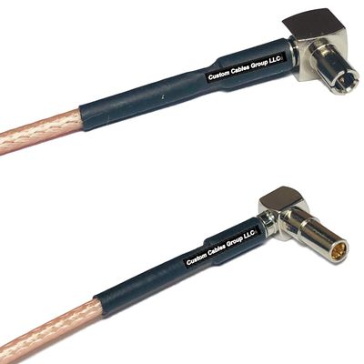 0.5 feet RG316 TS9 Angle Male to MS162 Male Angle RF Pigtail Coaxial Cable