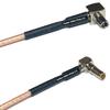 0.5 feet RG316 TS9 Angle Male to MS162 Male Angle RF Pigtail Coaxial Cable view 1