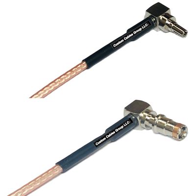 0.5 feet RG316 CRC9 Male Angle to Fakra Female Angle RF Pigtail Coaxial Cable