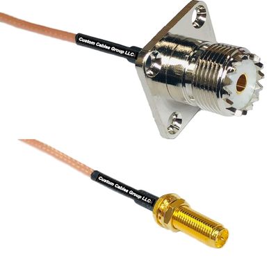 0.5 feet RG316 UHF Female Flange to RP-SMA Female Long RF Pigtail Coaxial Cable