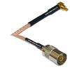 0.5 feet RG316 MC Card Male Angle to DVB TV Pal Female RF Pigtail Coaxial Cable view 1
