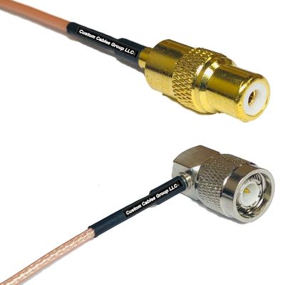 0.5 feet RG316 RCA Female to TNC Male Angle RF Pigtail Coaxial Cable