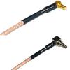 0.5 feet RG316 SSMB Male Angle to CRC9 Male Angle RF Pigtail Coaxial Cable view 1