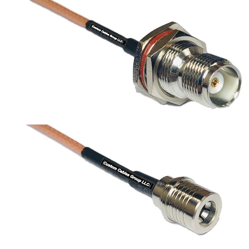 0.5 feet RG316 TNC Female Bulkhead to QMA Male RF Pigtail Coaxial Cable