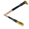 0.5 feet RG316 MC Card Male Angle to SSMB Female RF Pigtail Coaxial Cable view 1