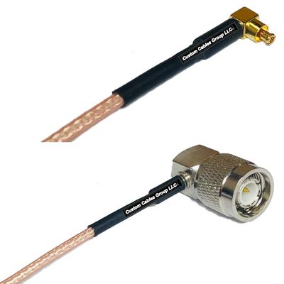 0.5 feet RG316 MC Card Male Angle to TNC Male Angle RF Pigtail Coaxial Cable