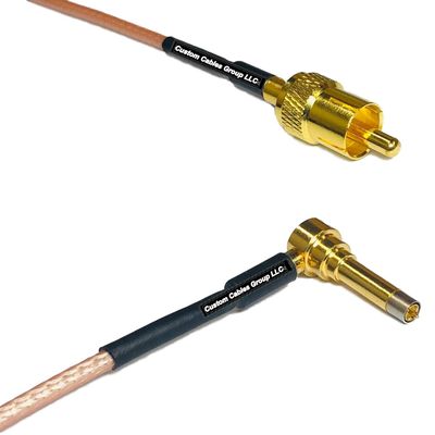 0.5 feet RG316 RCA Male to MS156 Male Angle Long RF Pigtail Coaxial Cable
