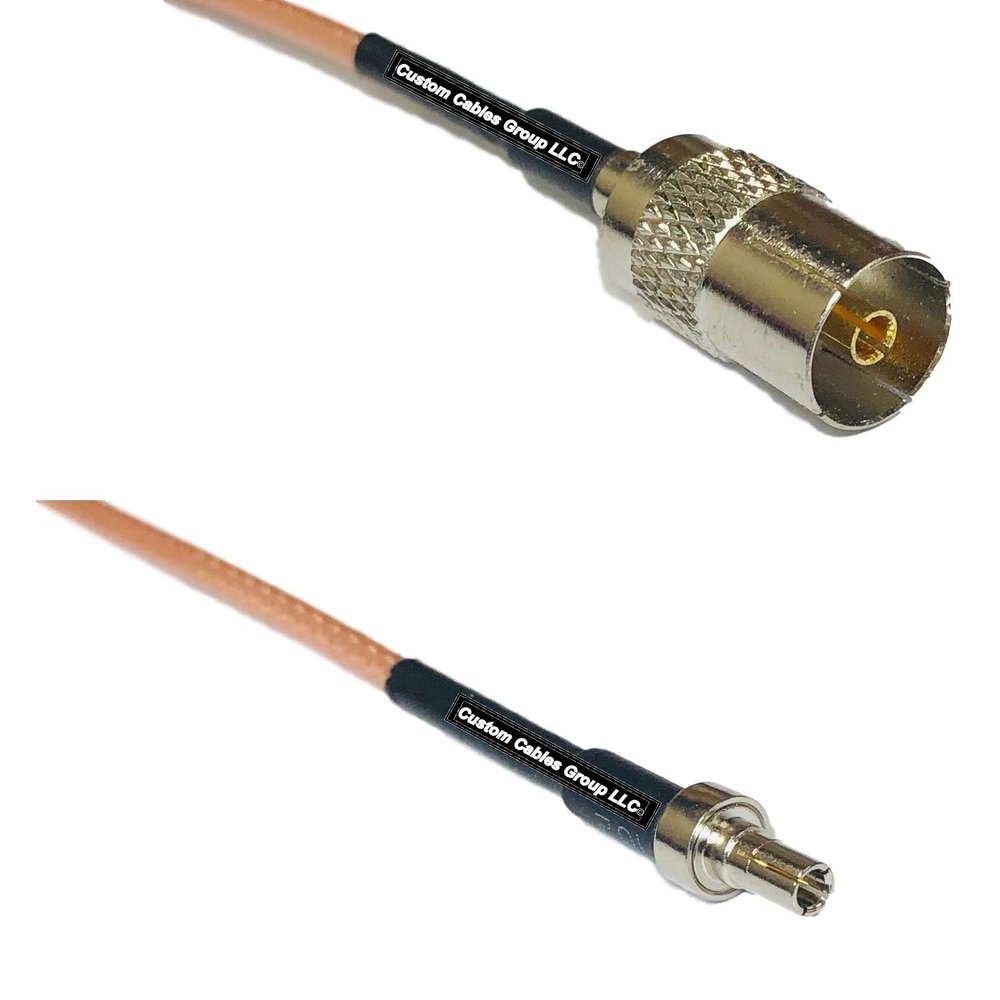 0.5 feet RG316 DVB TV Pal Female to CRC9 Male RF Pigtail Coaxial Cable