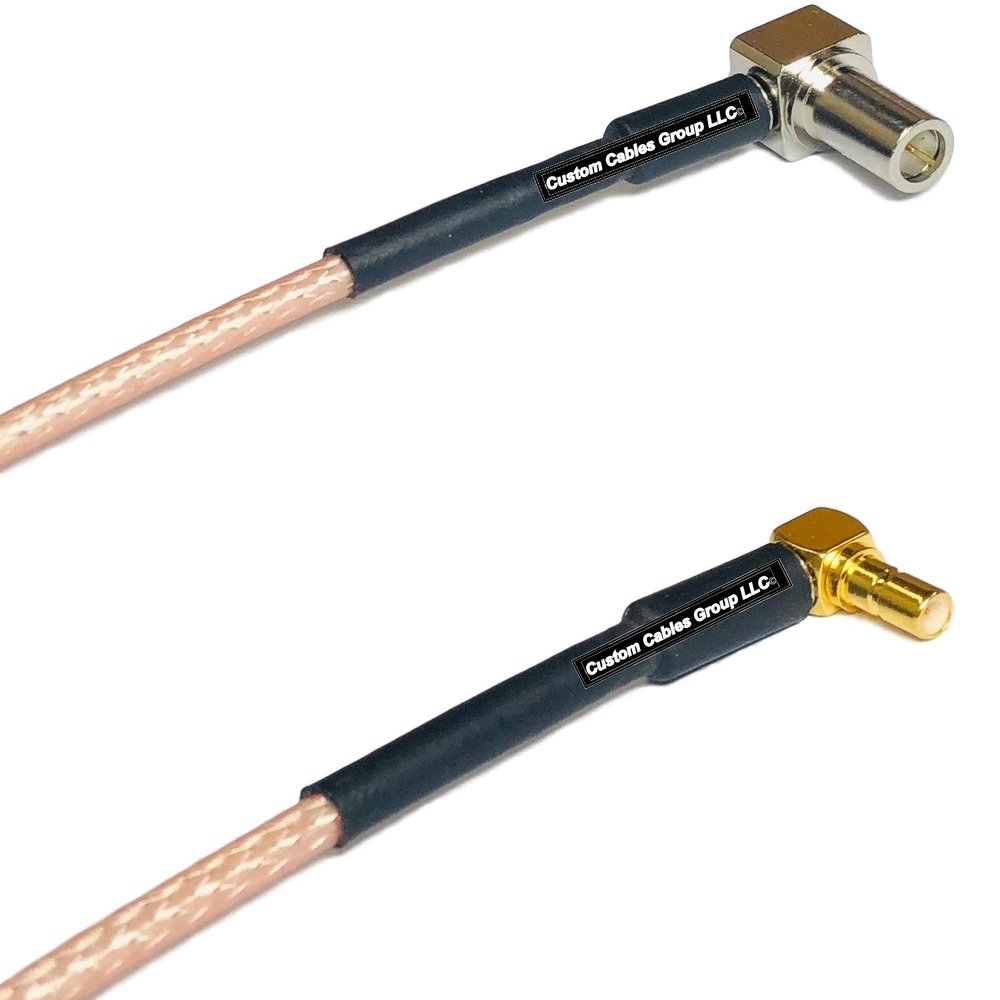 0.5 feet RG316 MS147 Angle Male to SSMB Male Angle RF Pigtail Coaxial Cable