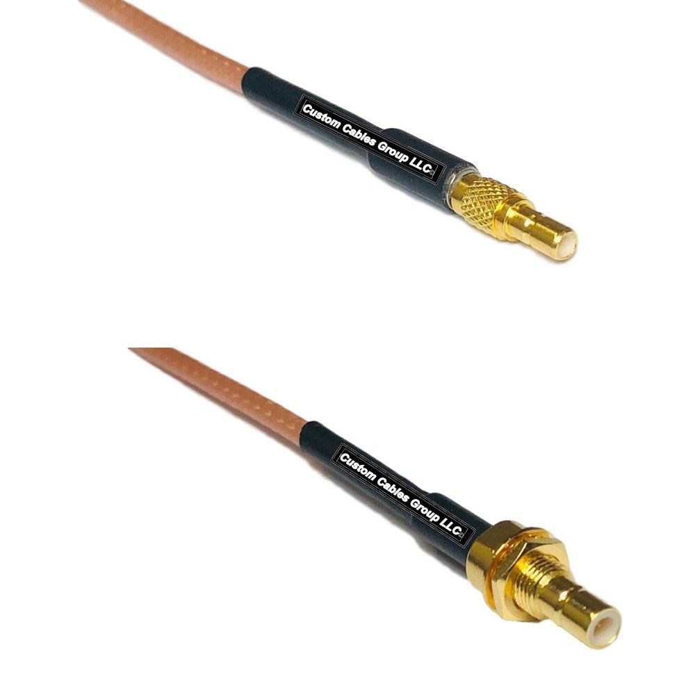 0.5 feet RG316 SSMB Male to SMB Male Bulkhead RF Pigtail Coaxial Cable