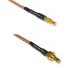 0.5 feet RG316 SSMB Male to SMB Male Bulkhead RF Pigtail Coaxial Cable view 1