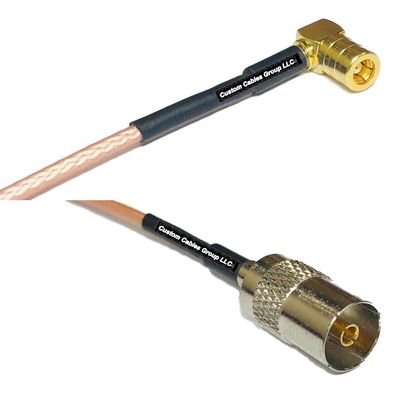 0.5 feet RG316 SMB Female Angle to DVB TV Pal Female RF Pigtail Coaxial Cable