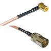 0.5 feet RG316 SMB Female Angle to DVB TV Pal Female RF Pigtail Coaxial Cable view 1