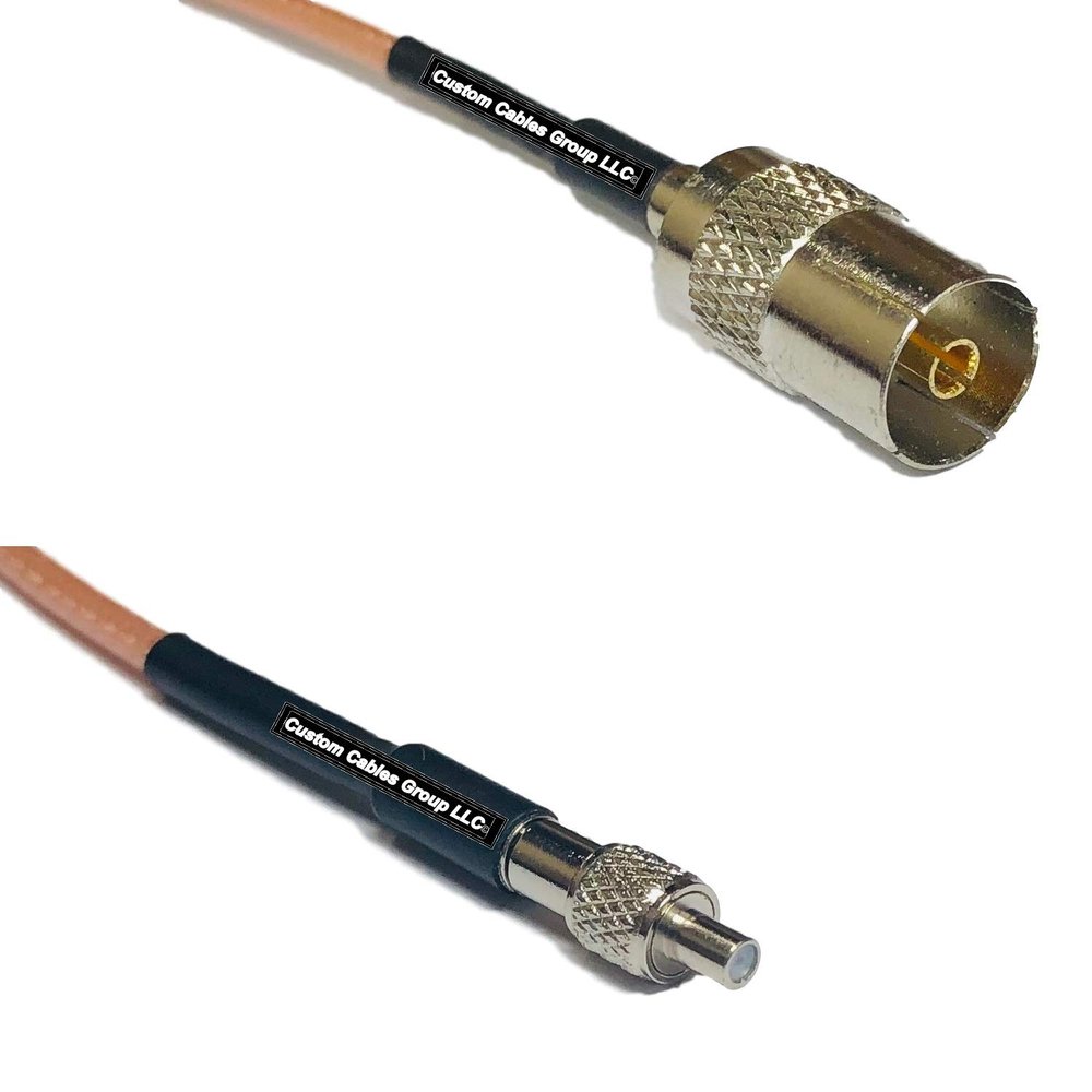 0.5 feet RG316 DVB TV Pal Female to TS-9 Female RF Pigtail Coaxial Cable