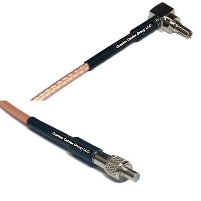 0.5 feet RG316 CRC9 Male Angle to TS-9 Female RF Pigtail Coaxial Cable