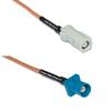 0.5 feet RG316 AVIC Jack to Fakra Z Male RF Pigtail Coaxial Cable view 1