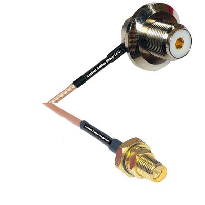 0.5 feet RG316 UHF Female Angle Bulkhead to RP-SMA Female O-Ring RF Pigtail Coaxial Cable