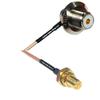 0.5 feet RG316 UHF Female Angle Bulkhead to RP-SMA Female O-Ring RF Pigtail Coaxial Cable view 1
