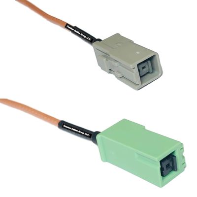 0.5 feet RG316 GT5-1S to GT5-1S Green RF Pigtail Coaxial Cable