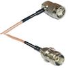 0.5 feet RG316 TNC Male Angle to TNC Female RF Pigtail Coaxial Cable view 1