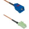 0.5 feet RG316 Fakra C Female to Avic Green Pioneer Jack RF Pigtail Coaxial Cable view 1