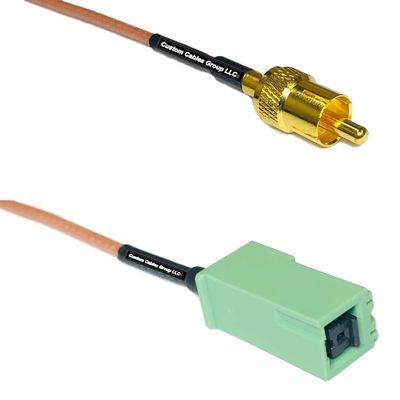 1 feet RG316 RCA Male to GT5-1S Green RF Pigtail Coaxial Cable