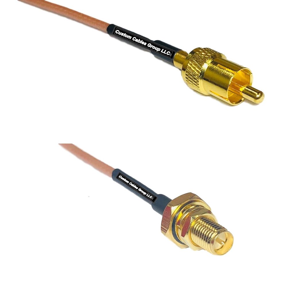 0.5 feet RG316 RCA Male to RP-SMA Female O-Ring RF Pigtail Coaxial Cable