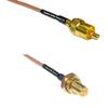 0.5 feet RG316 RCA Male to RP-SMA Female O-Ring RF Pigtail Coaxial Cable view 1