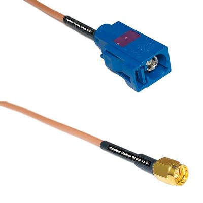 0.5 feet RG316 Fakra C Female to SSMA Male RF Pigtail Coaxial Cable
