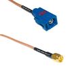 0.5 feet RG316 Fakra C Female to SSMA Male RF Pigtail Coaxial Cable view 1