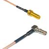 0.5 feet RG316 RP-SMA Female Long to Fakra Female Angle RF Pigtail Coaxial Cable view 1