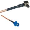 0.5 feet RG316 TS9 Angle Male to Fakra C Male RF Pigtail Coaxial Cable view 1