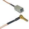 0.5 feet RG316 GT5-1S to MS156 Male Angle Long RF Pigtail Coaxial Cable view 1