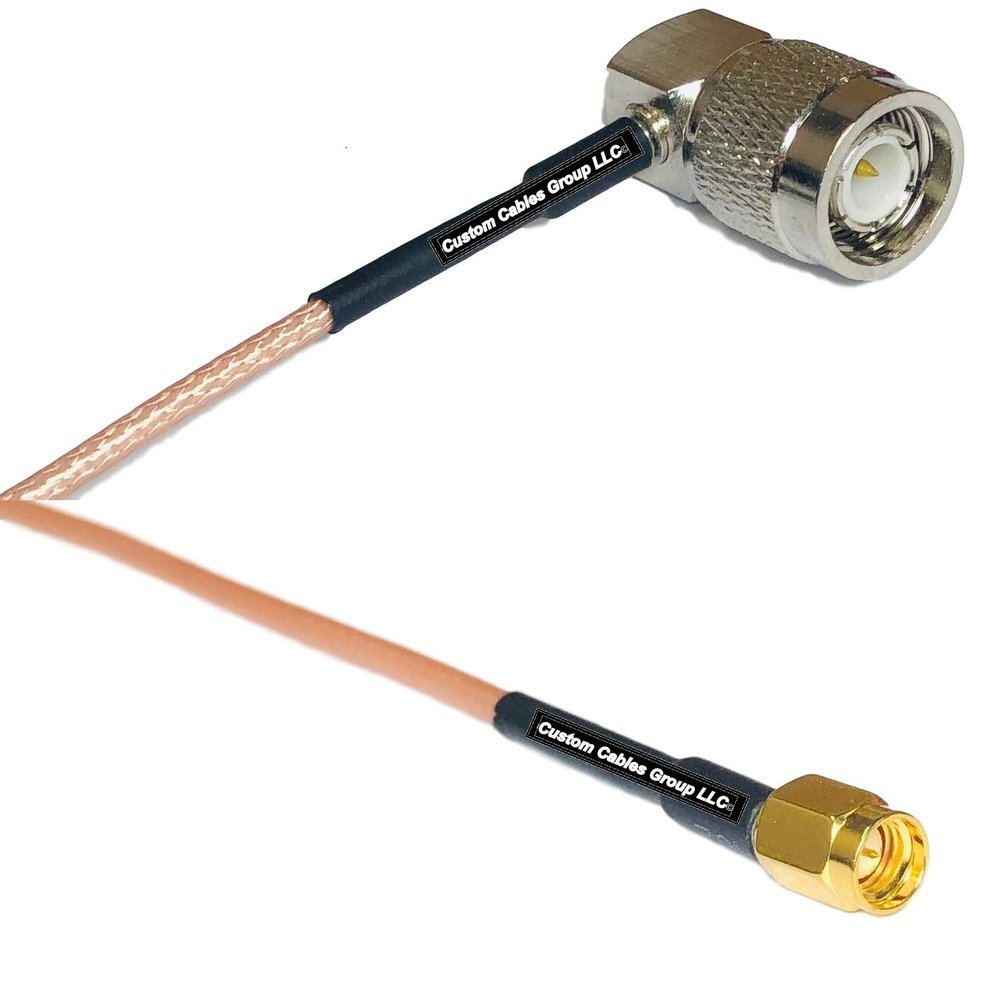 0.5 feet RG316 TNC Male Angle to SSMA Male RF Pigtail Coaxial Cable
