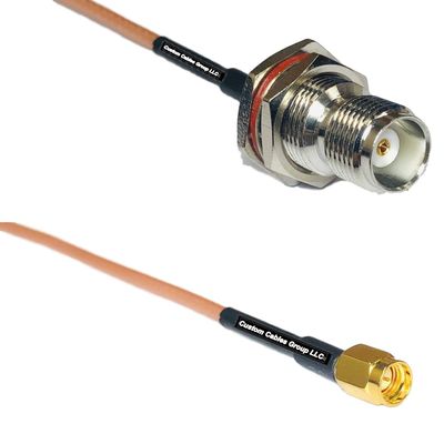 0.5 feet RG316 TNC Female Bulkhead to SSMA Male RF Pigtail Coaxial Cable