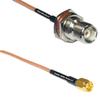 0.5 feet RG316 TNC Female Bulkhead to SSMA Male RF Pigtail Coaxial Cable view 1