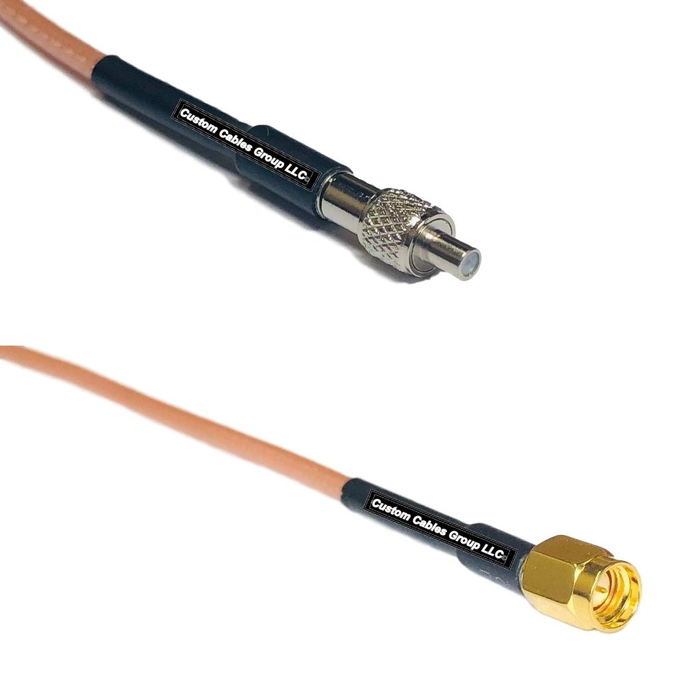 0.5 feet RG316 TS-9 Female to SSMA Male RF Pigtail Coaxial Cable
