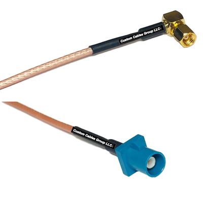 0.5 feet RG316 SMC Female Angle to Fakra Z Male RF Pigtail Coaxial Cable