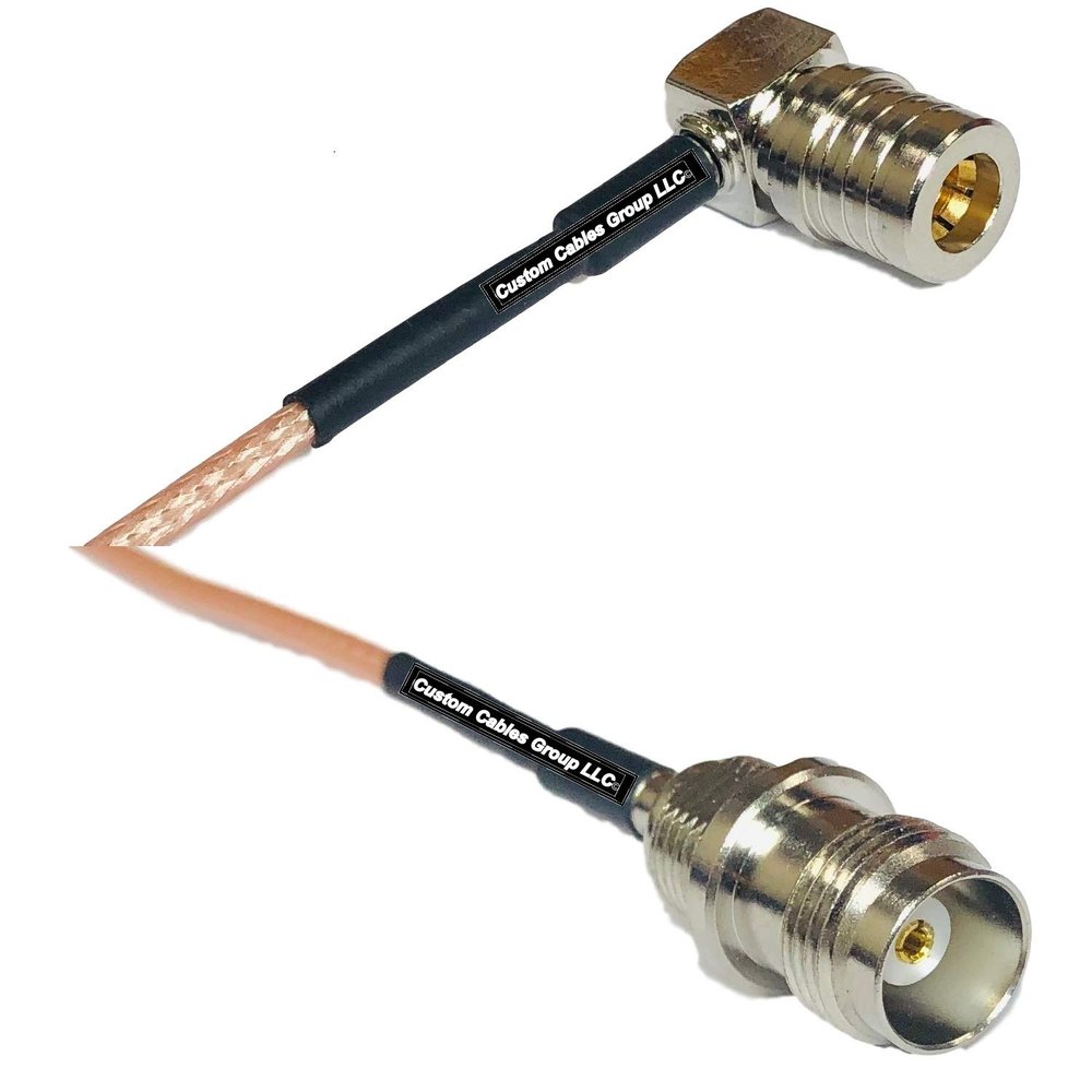0.5 feet RG316 QMA Male Angle to TNC Female RF Pigtail Coaxial Cable