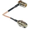 0.5 feet RG316 QMA Male Angle to TNC Female RF Pigtail Coaxial Cable view 1