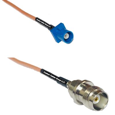 0.5 feet RG316 Fakra C Male to TNC Female RF Pigtail Coaxial Cable