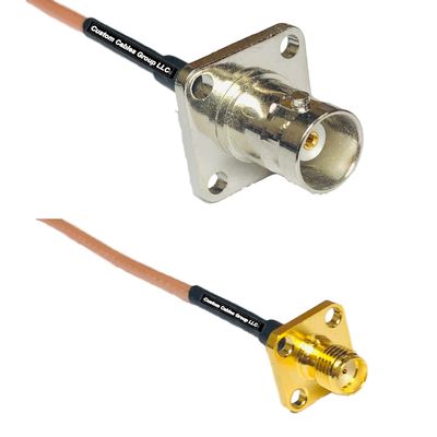 1 feet RG316 BNC Flange Female to SMA Female Flange RF Pigtail Coaxial Cable