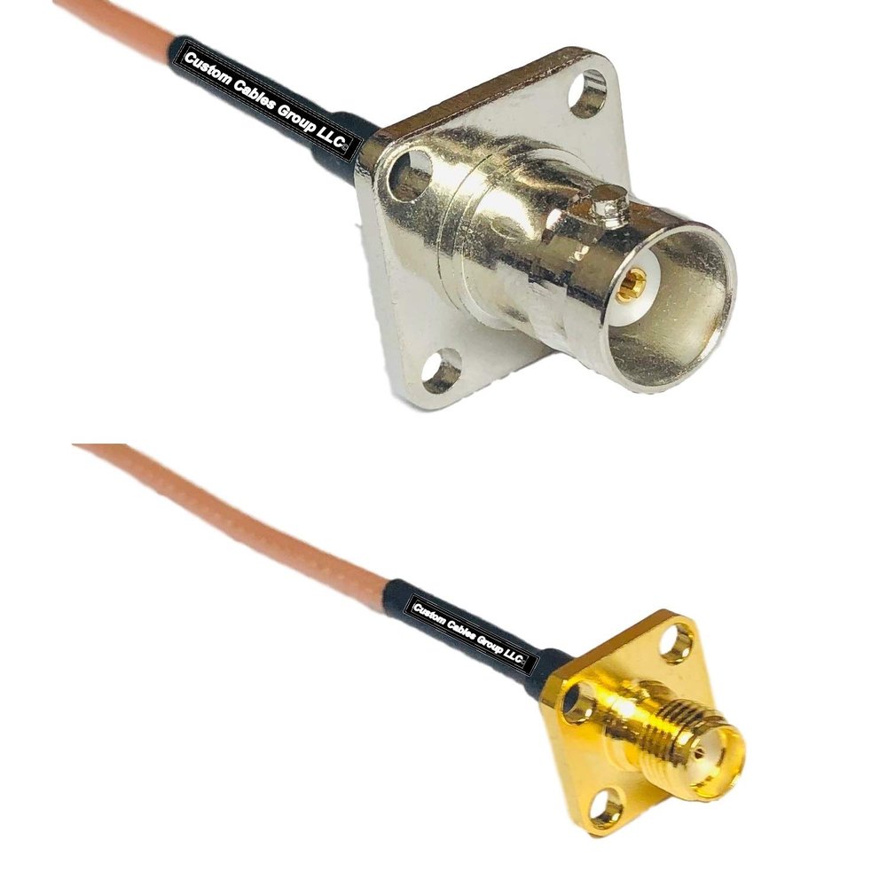 1 feet RG316 BNC Flange Female to SMA Female Flange RF Pigtail Coaxial Cable