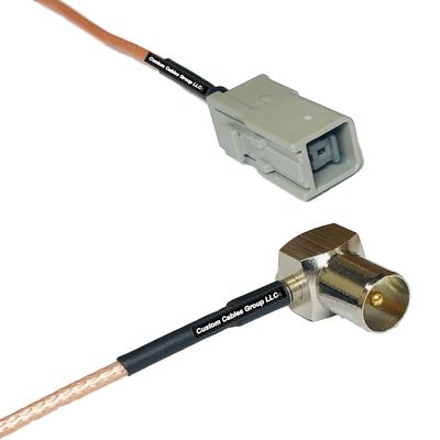 0.5 feet RG316 GT5-1S to DVB Pal Male Angle RF Pigtail Coaxial Cable