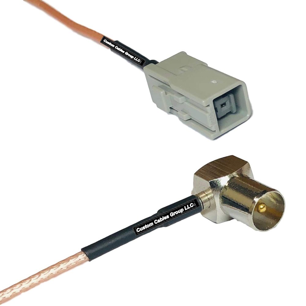 0.5 feet RG316 GT5-1S to DVB Pal Male Angle RF Pigtail Coaxial Cable