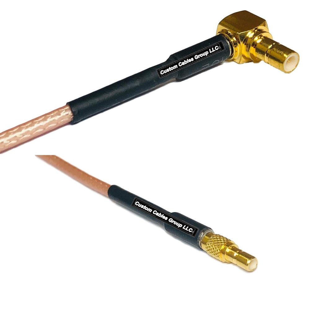 0.5 feet RG316 SMB Male Angle to SSMB Male RF Pigtail Coaxial Cable