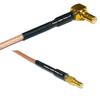 0.5 feet RG316 SMB Male Angle to SSMB Male RF Pigtail Coaxial Cable view 1